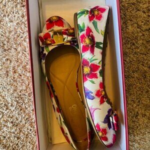 Floral Ferragamo Ballet Flats 8.5